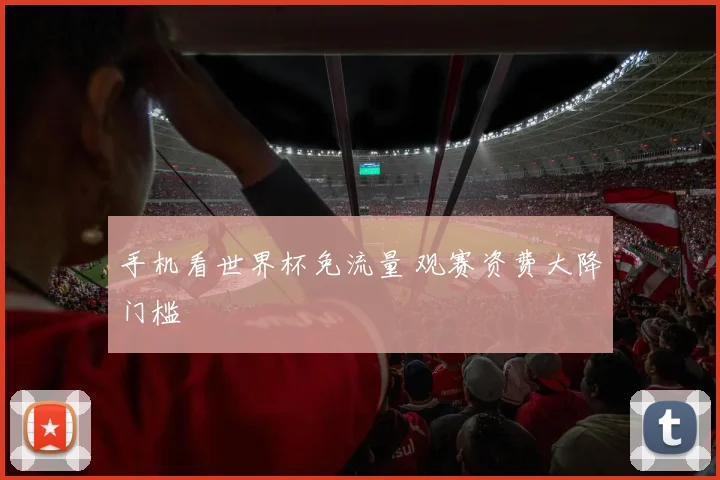 手机看世界杯免流量 观赛资费大降门槛