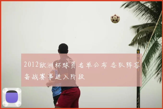 2012欧洲杯球员名单公布 各队阵容备战赛事进入阶段